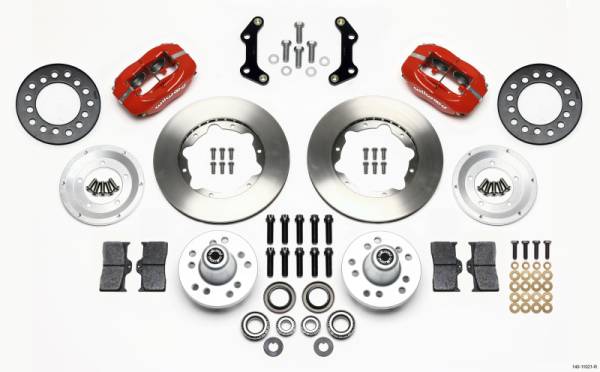 Wilwood - Wilwood Forged Dynalite Front Kit 11.00in Red 70-72 CDP B & E Body-Disc