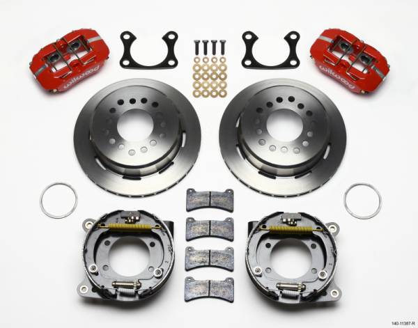 Wilwood - Wilwood Dynapro Low-Profile 11.00in P-Brake Kit - Red Big Ford 2.36in Offset