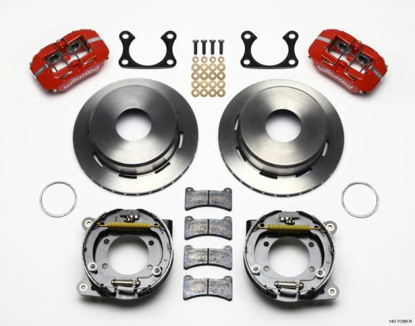 Wilwood - Wilwood Dynapro Low-Profile 11.00in P-Brake Kit - Red Big Ford 2.36in Offset Currie