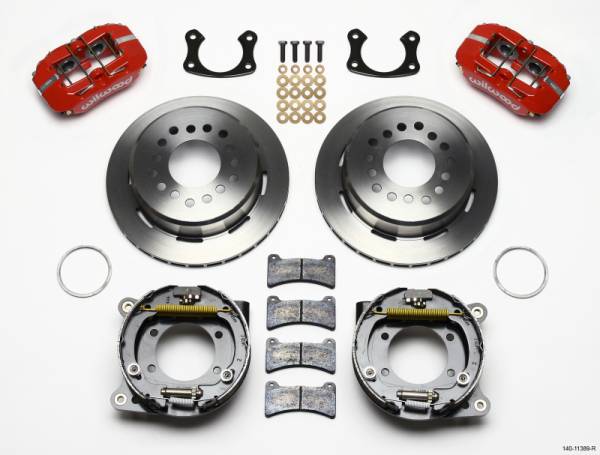 Wilwood - Wilwood Dynapro Low-Profile 11.00in P-Brake Kit - Red New Big Ford 2.50in Offset