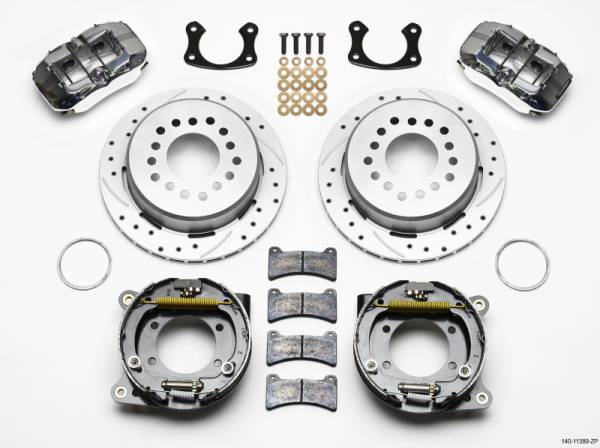 Wilwood - Wilwood Dynapro Low-Profile 11.00in P-Brake Kit Drill Zinc Pol New Big Ford 2.50in Offset