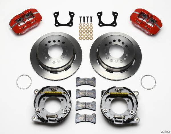 Wilwood - Wilwood Dynapro Low-Profile 11.00in P-Brake Kit - Red 58-64 Olds/Pontiac Ends 2.81in Offset