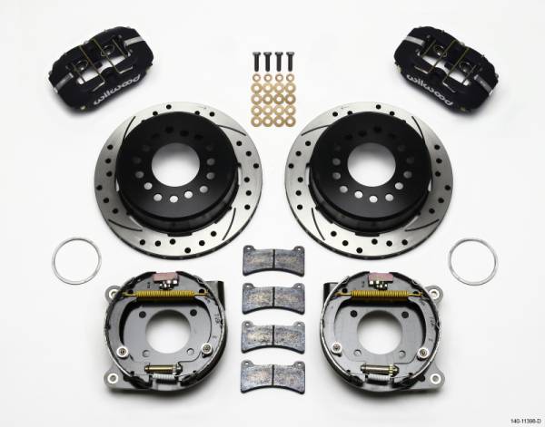 Wilwood - Wilwood Dynapro Low-Profile 11.00in P-Brake Kit Drilled Chevy 12 Bolt 2.75in Off w/ C-Clips