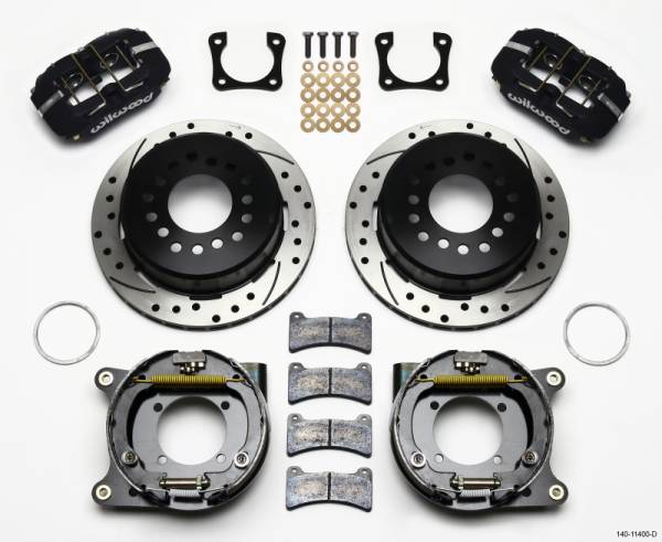 Wilwood - Wilwood Dynapro Low-Profile 11.00in P-Brake Kit Drilled Chevy 12 Bolt Spcl 2.81in Off Stag Mount