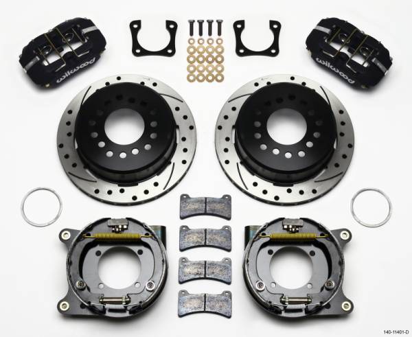 Wilwood - Wilwood Dynapro Low-Profile 11.00in P-Brake Kit Drilled Chevy 12 Bolt Spcl 2.81in Offset