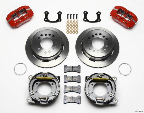 Wilwood - Wilwood Dynapro Low-Profile 11.00in P-Brake Kit - Red New Big Ford 2.50in Off Front Mount