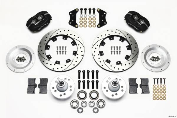 Wilwood - Wilwood Forged Dynalite Front Kit 12.19in Drilled Magnum Force Drop Spndle