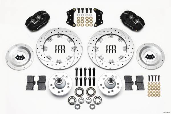 Wilwood - Wilwood Forged Dynalite Front Kit 12.19in Drill-Zinc Magnum Force Drop Spndle