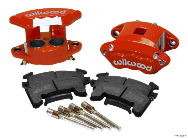 Wilwood - Wilwood D154 Front Caliper Kit - Red 1.62 / 1.62in Piston 1.04in Rotor