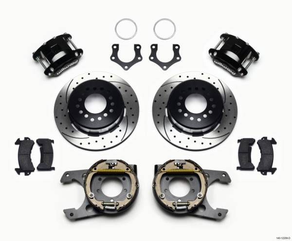 Wilwood - Wilwood D154 P/S Park Brake Kit Drilled Mopar/Dana 2.50in Off w/Snap Ring Brng