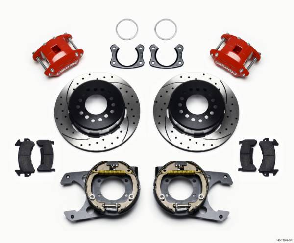 Wilwood - Wilwood D154 P/S P-B Kit Drilled-Red New Big Ford 2.50in Offset