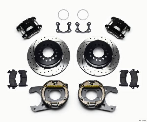 Wilwood - Wilwood D154 P/S Park Brake Kit Drilled Small Ford 2.66in Offset