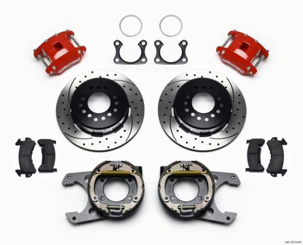 Wilwood - Wilwood D154 P/S P-B Kit Drilled-Red Big Ford 2.36in Offset