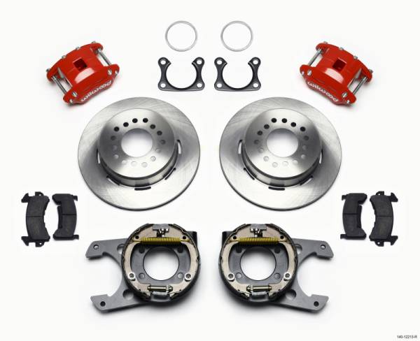 Wilwood - Wilwood D154 P/S Park Brake Kit Red Big Ford 2.36in Offset