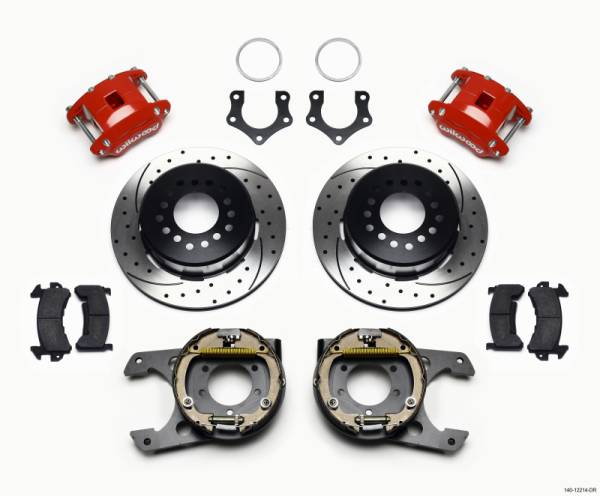 Wilwood - Wilwood D154 P/S P-B Kit Drilled-Red Mopar/Dana 2.36in Off w/Snap Ring Brng