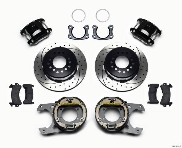 Wilwood - Wilwood D154 P/S Park Brake Kit Drilled New Big Ford 2.50in Off Front Mount