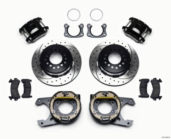 Wilwood - Wilwood D154 P/S Park Brake Kit Drilled New Big Ford 2.50in Off Staggerd Mount