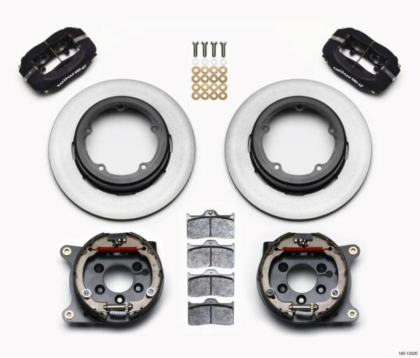 Wilwood - Wilwood Forged Dynalite P/S Park Brake Kit Strange Eng Floater 3.49in Offset