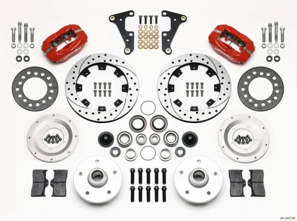 Wilwood - Wilwood Forged Dynalite Front Kit 11.75in Drilled Red 40-52 Oldsmobile