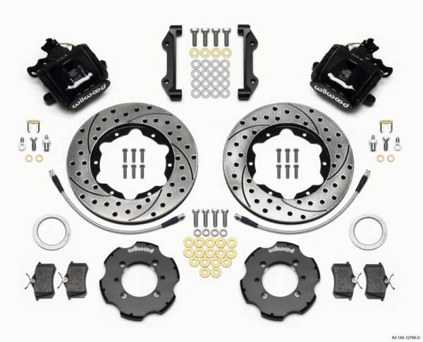 Wilwood - Wilwood Combination Parking Brake Rear Kit 11.00in Drilled 2012 Fiat 500 w/ Lines