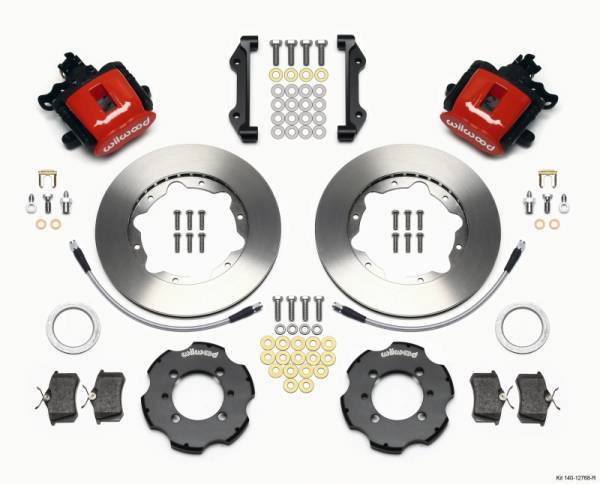 Wilwood - Wilwood Combination Parking Brake Rear Kit 11.00in Red 2012 Fiat 500 w/ Lines