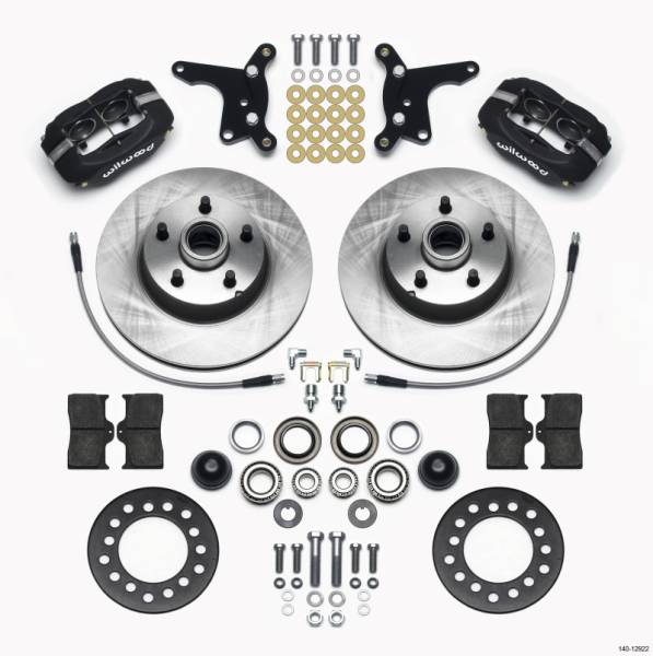 Wilwood - Wilwood Forged Dynalite Front Kit 11.28in 1 PC Rotor&Hub Ford 1954-1956