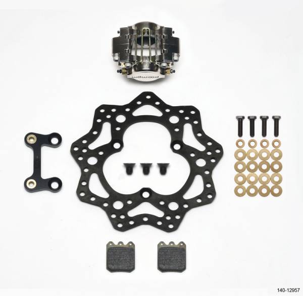 Wilwood - Wilwood Dynapro Single LW Left Front Kit - Sprint 11.00in Scalloped Steel Rotor