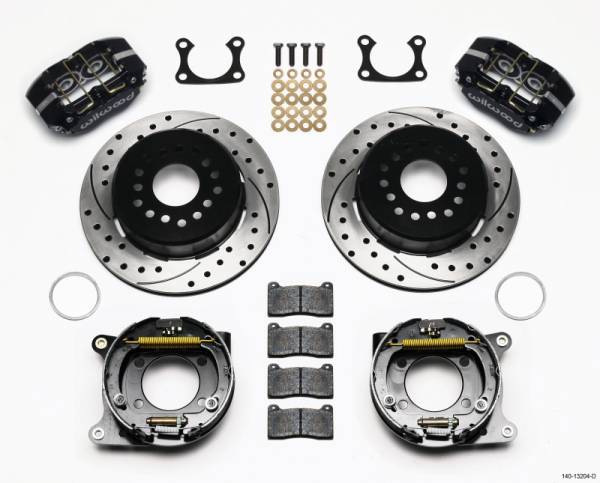 Wilwood - Wilwood Dynapro Dust-Boot P/S Park Brake Kit Drilled Big Ford 2.36in Offset