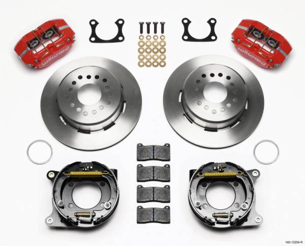 Wilwood - Wilwood Dynapro Dust-Boot P/S Park Brake Kit Red Big Ford 2.36in Offset