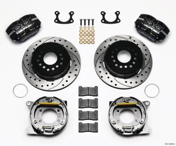 Wilwood - Wilwood Dynapro Dust-Boot P/S Park Brake Kit Drilled Small Ford 2.66in Offset