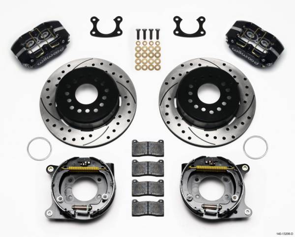 Wilwood - Wilwood Dynapro Dust-Boot P/S Park Brake Kit Drilled Small Ford 2.50in Offset