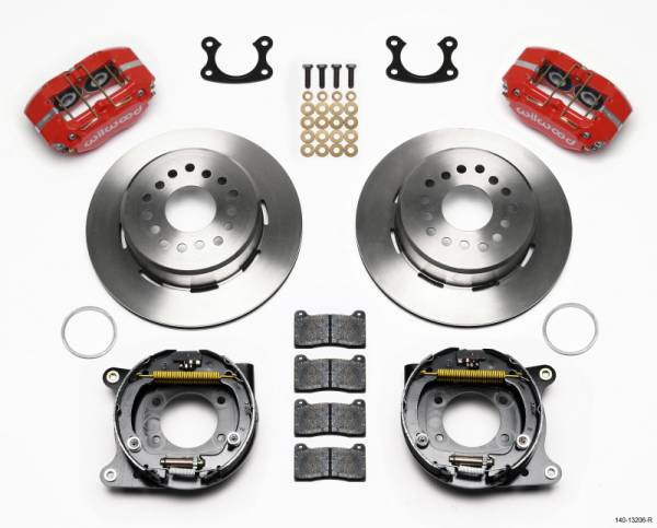 Wilwood - Wilwood Dynapro Dust-Boot P/S Park Brake Kit Red Small Ford 2.50in Offset