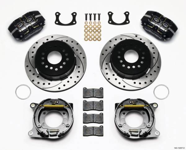 Wilwood - Wilwood Dynapro Dust-Boot P/S Park Brake Kit Drilled New Big Ford 2.50in Offset