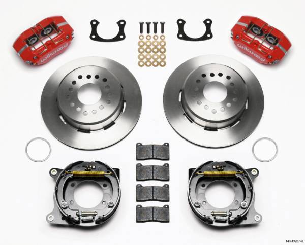 Wilwood - Wilwood Dynapro Dust-Boot P/S Park Brake Kit Red New Big Ford 2.50in Offset