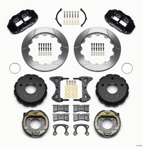 Wilwood - Wilwood Narrow Superlite 4R Rear P-Brk Kit 12.88in Small Ford 2.36in Off Bronco 5 x 5.50