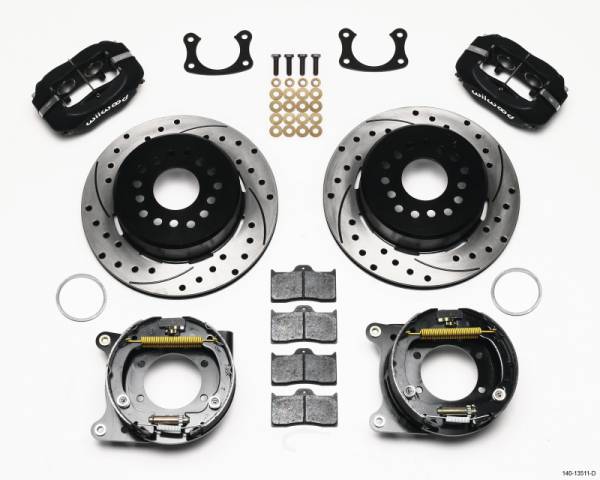 Wilwood - Wilwood Forged Dynalite P/S Park Brake Kit Drilled BOP Axle 2.75in Bearing 2.75 Offset