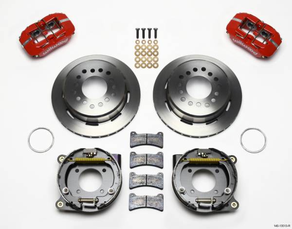 Wilwood - Wilwood Dynapro Low-Profile 11.00in P-Brake Kit - Red BOP Axle 2.75in Bearing 2.75 Offset