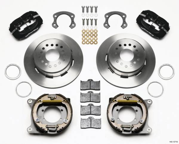 Wilwood - Wilwood Forged Dynalite P/S Park Brake Kit Ford 8.8 Special w/2.50in Offset-5 Lug