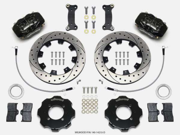 Wilwood - Wilwood Forged Dynalite Front Hat Kit 12.19in Drilled 2016-Up Mazda MX5 Miata w/ Lines