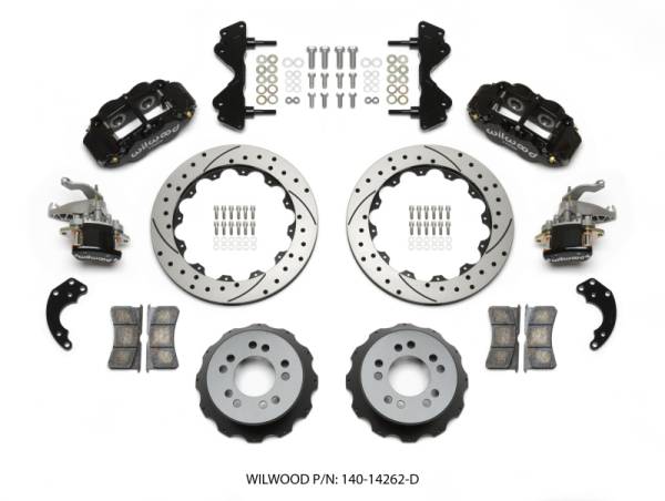 Wilwood - Wilwood Narrow Superlite 4R / MC4 Rear Kit 12.88 Drilled Currie Pro-Tour Unit Bearing Floater