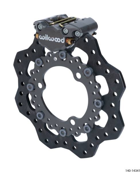 Wilwood - Wilwood Dynapro Single Front Kit 11.75in Dirt Modified 11.75in Scalloped Steel Rotor