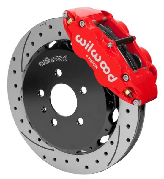 Wilwood - Wilwood 03-08 Audi A4 Forged Narrow Superlite 6R Front Big Brake Kit 12.88in Rotor Dia (Red) w/ Line