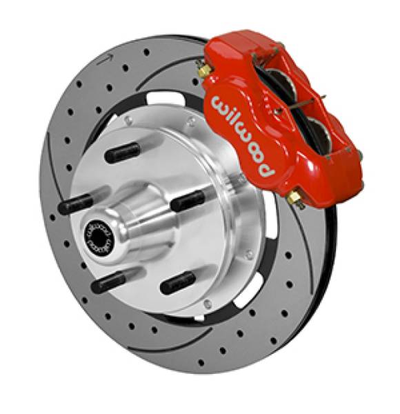 Wilwood - Wilwood Forged Dynalite Front Kit 19.00in Drilled Rotor Red WWE ProSpindle (5x5.00in Hub)