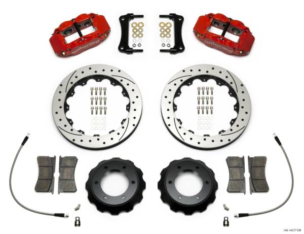 Wilwood - Wilwood Narrow Superlite Red 6R Front Kit 12.88in Drilled Rotor w/ Lines 05-15 Toyota Tacoma