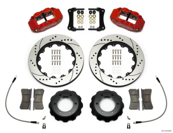 Wilwood - Wilwood Narrow Superlite Red 6R Front Kit 14in Drilled Rotor w/ Lines 05-15 Toyota Tacoma