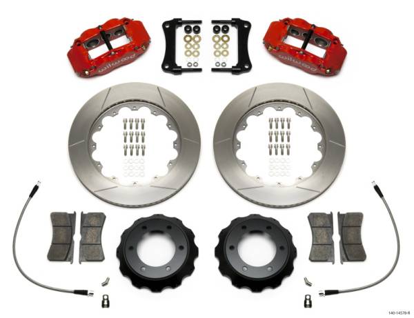 Wilwood - Wilwood Narrow Superlite Red 6R Front Kit 14in Slotted Rotor w/ Lines 05-15 Toyota Tacoma