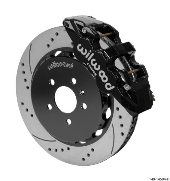 Wilwood - Wilwood AERO6 Front Kit 14.00in BBK - 08-12 Audi A4/A5/S5 - SRP Drilled & Slotted Rotor