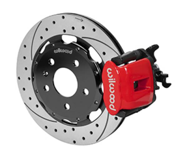 Wilwood - Wilwood 03-08 Audi A4 Caliper-Combination Parking Brake Rear 12.19 Rotor - Red