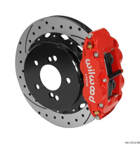 Wilwood - Wilwood Narrow Superlite 4R Rear Kit 12.88in Drilled/Slotted Red 00-06 BMW M3 E46