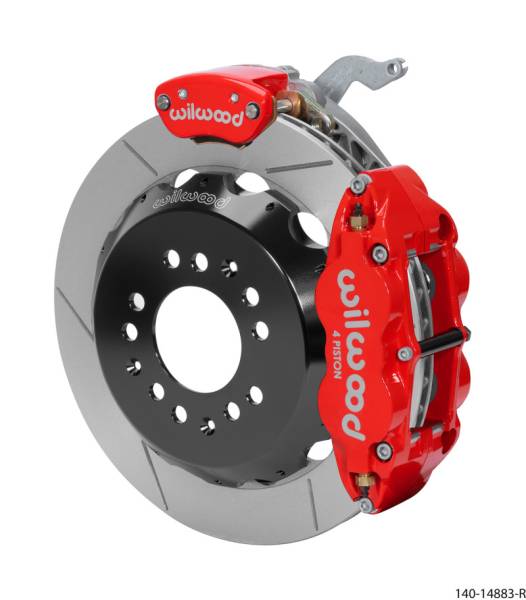 Wilwood - Wilwood Narrow Superlite 4R-MC4 Red Rear Kit 12.88in Slotted Rotor 88-96 Chevy Corvette C4